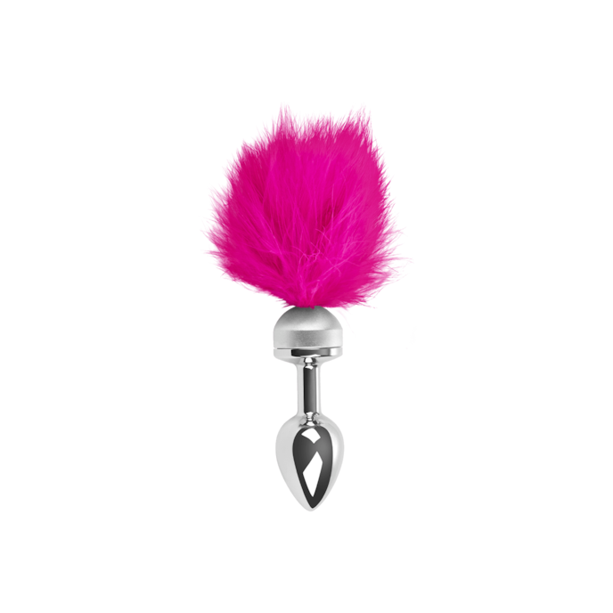 rvs-dildo-met-veren-zilver-18-cm-Pink-Zilver-2