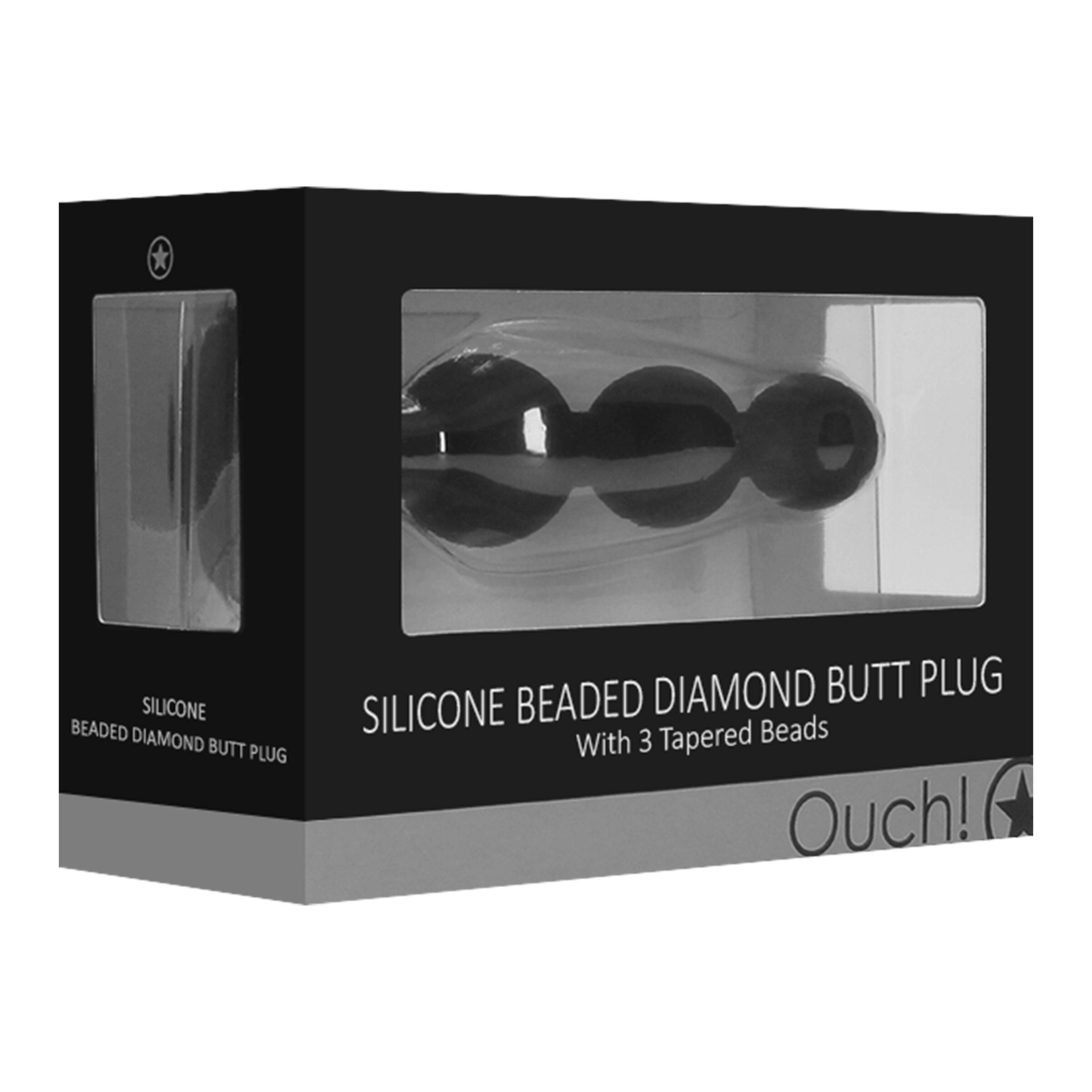 silicone-beaded-diamond-butt-plug-11-4-cm-Zwart-4