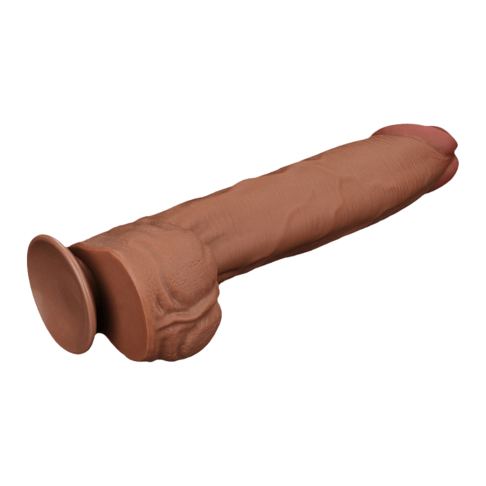 sliding-skin-dildo-36-cm-Brun naturel moyen-3