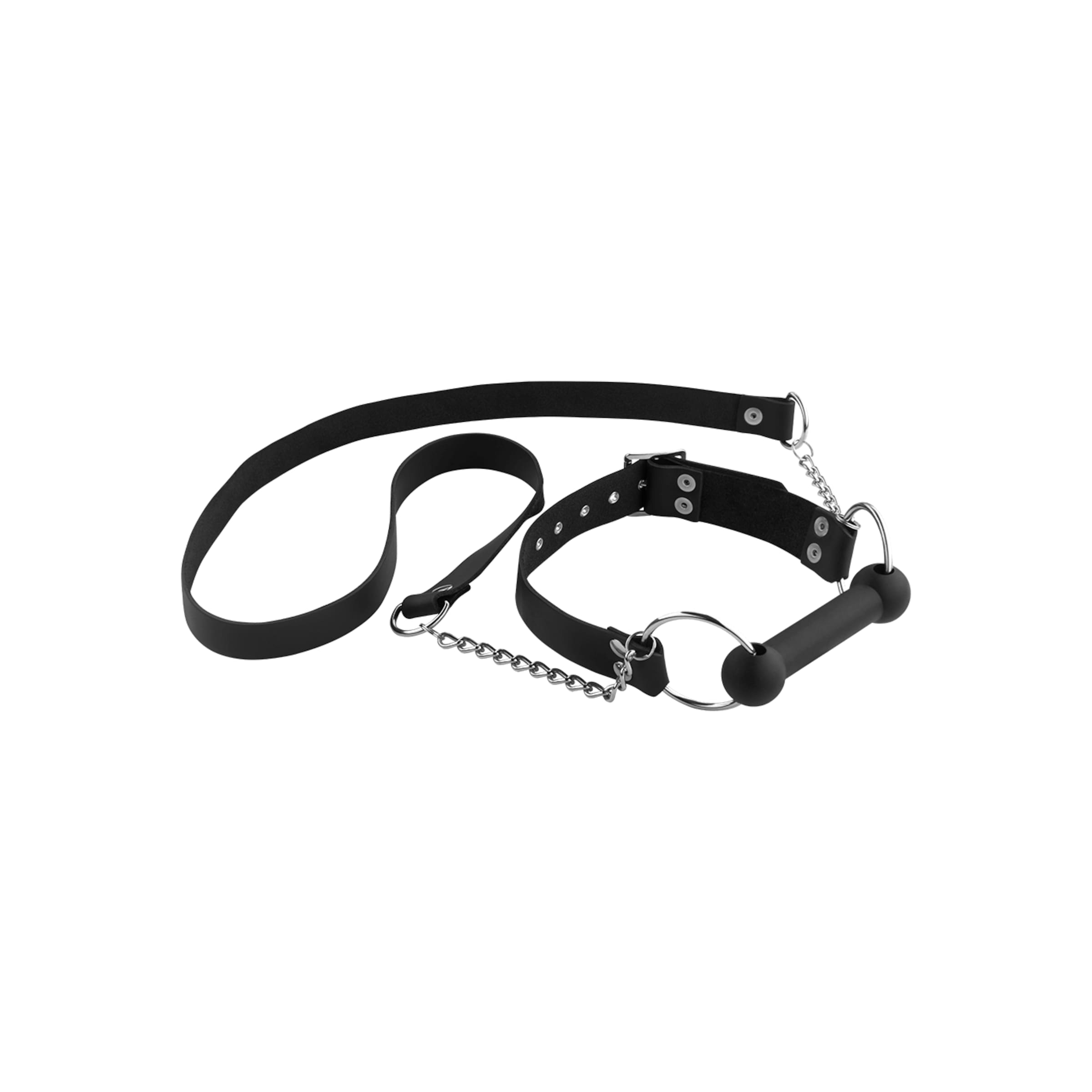 mondknevel-met-riem-Zilver-Zwart-2