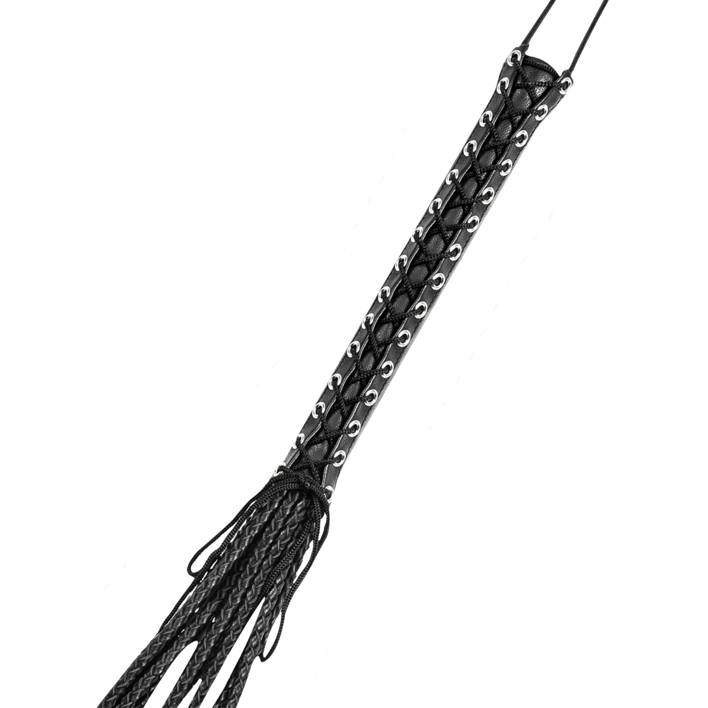 leren-zweep-met-gevlochten-riemen-Zwart-2