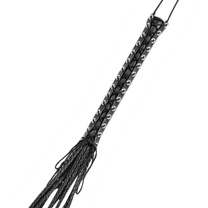 leren-zweep-met-gevlochten-riemen-Schwarz-2