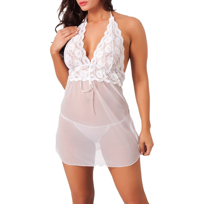 babydoll-romantique-en-dentelle-Blanc-1