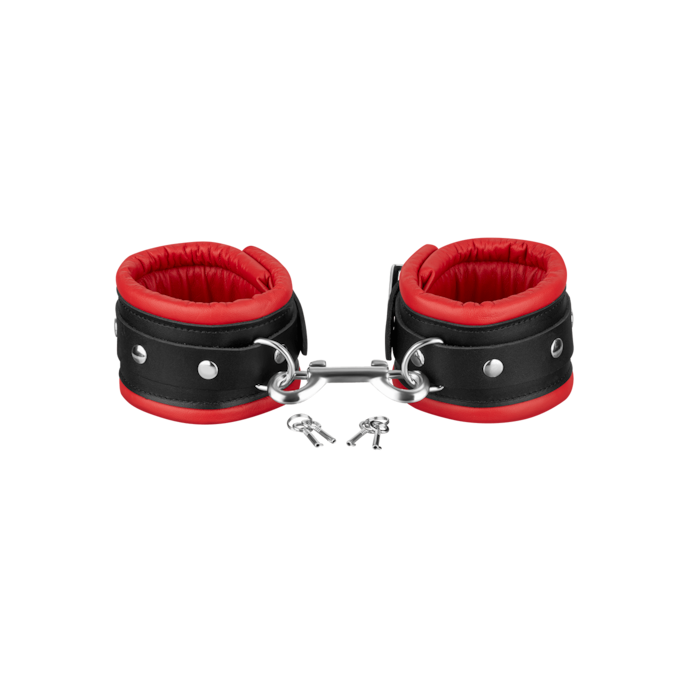 menottes-de-cheville-verrouillables-et-rembourrées-Noir-Rouge-2