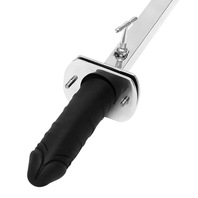 spreidstaaf-met-dildo-bevestiging-Schwarz-Silber-3