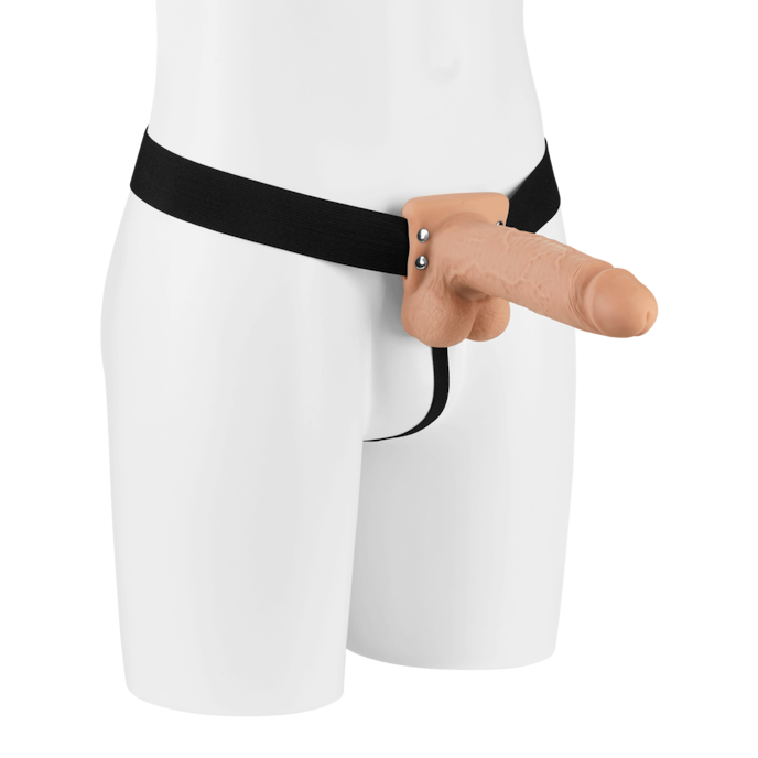 hollow-strap-on-with-balls-flesh-20-cm-Naturel clair-1