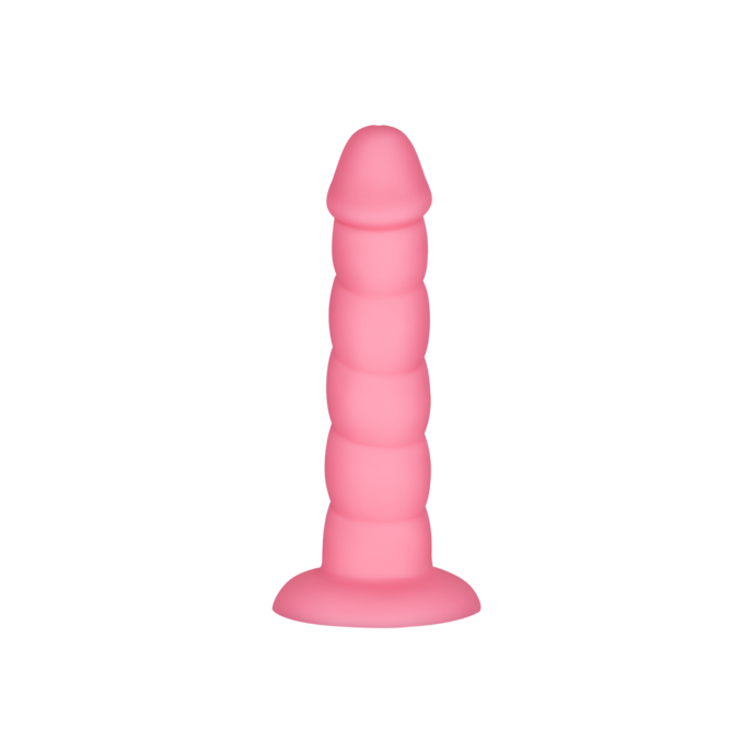 geribbelde-siliconen-dildo-20-cm-Roze-4
