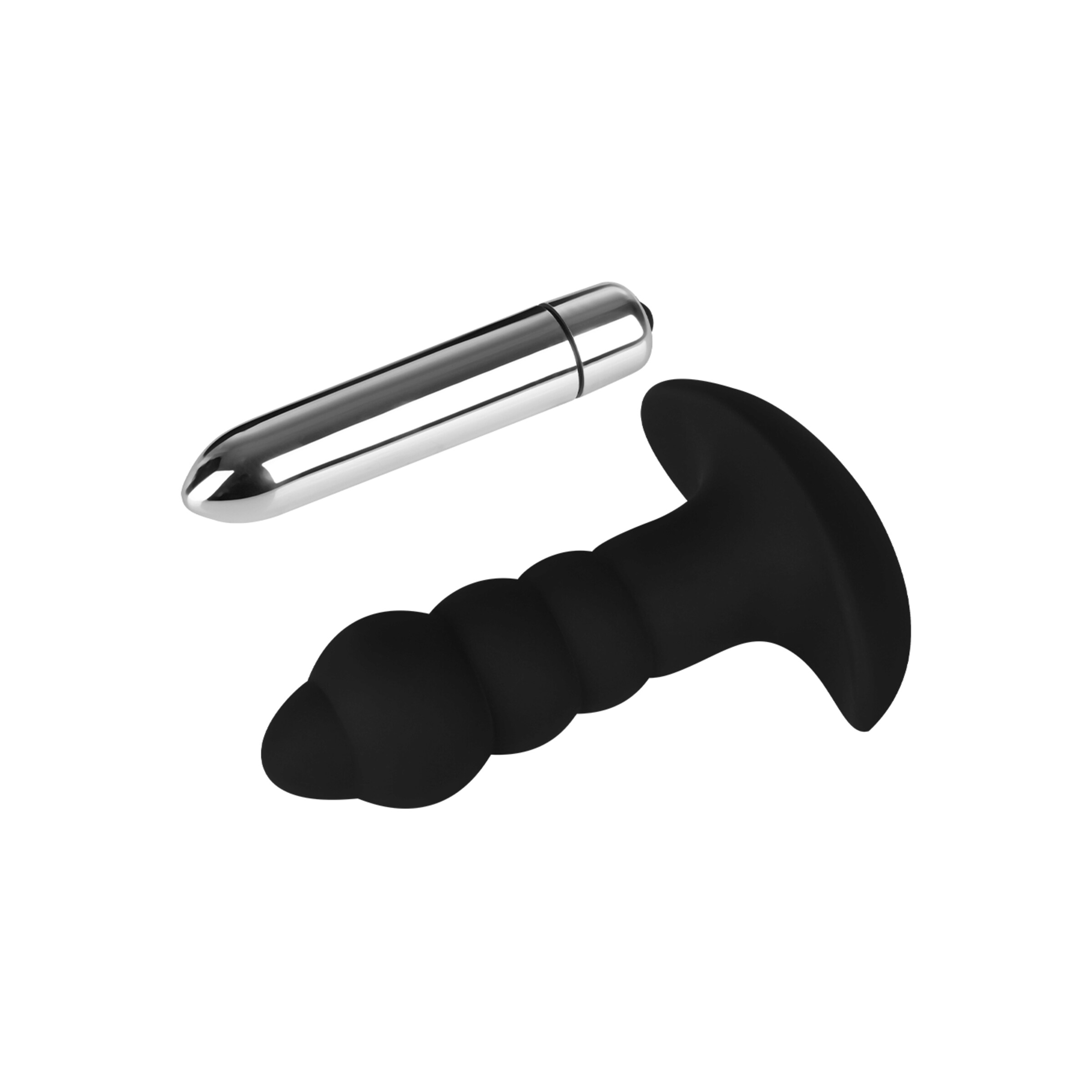 golvende-siliconen-anaalplug-9-7-cm-Zilver-Zwart-7