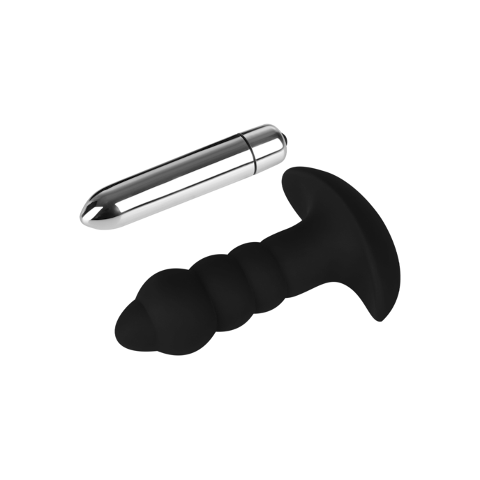 golvende-siliconen-anaalplug-9-7-cm-Zilver-Zwart-7