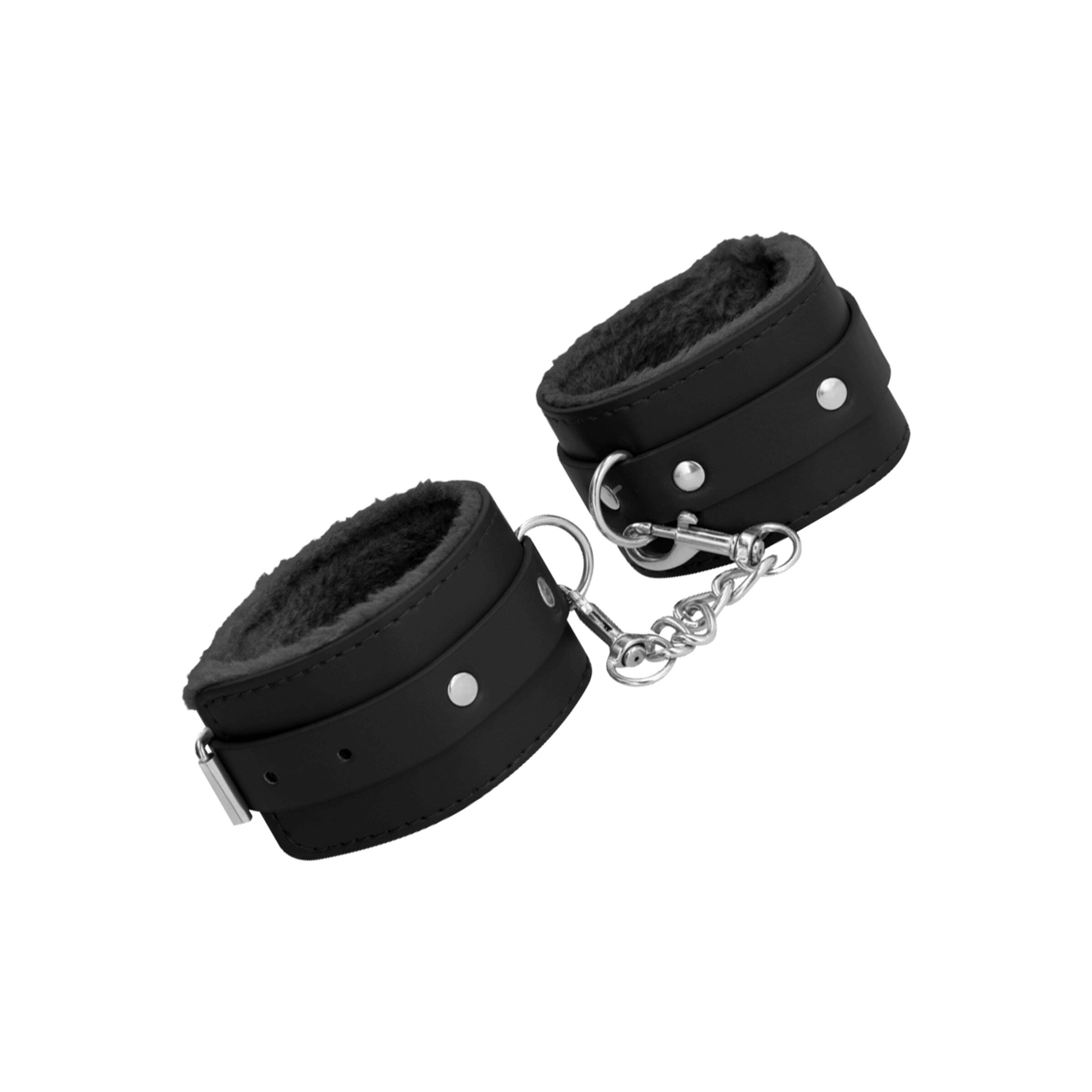 plush-leather-handcuffs-Zwart-1