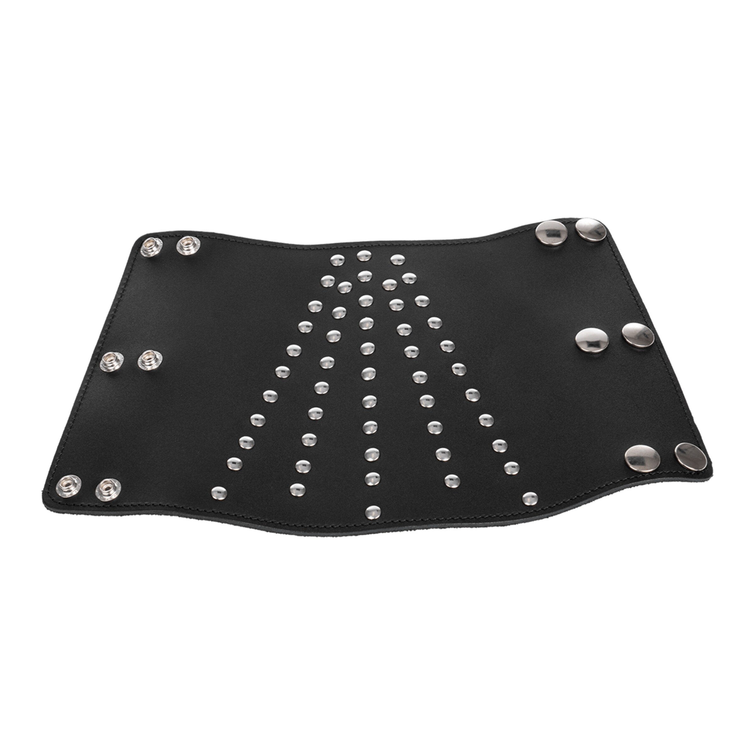 brede-leren-manchet-met-studs-Zilver-Zwart-2