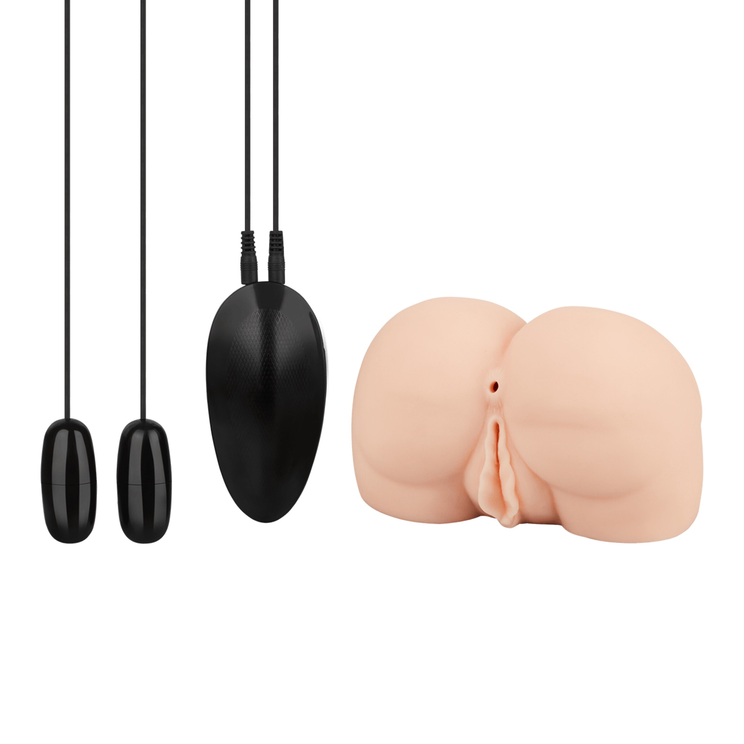 vibrating-pussy-and-ass-15-5-cm-Natuurlijk licht-Zwart-2