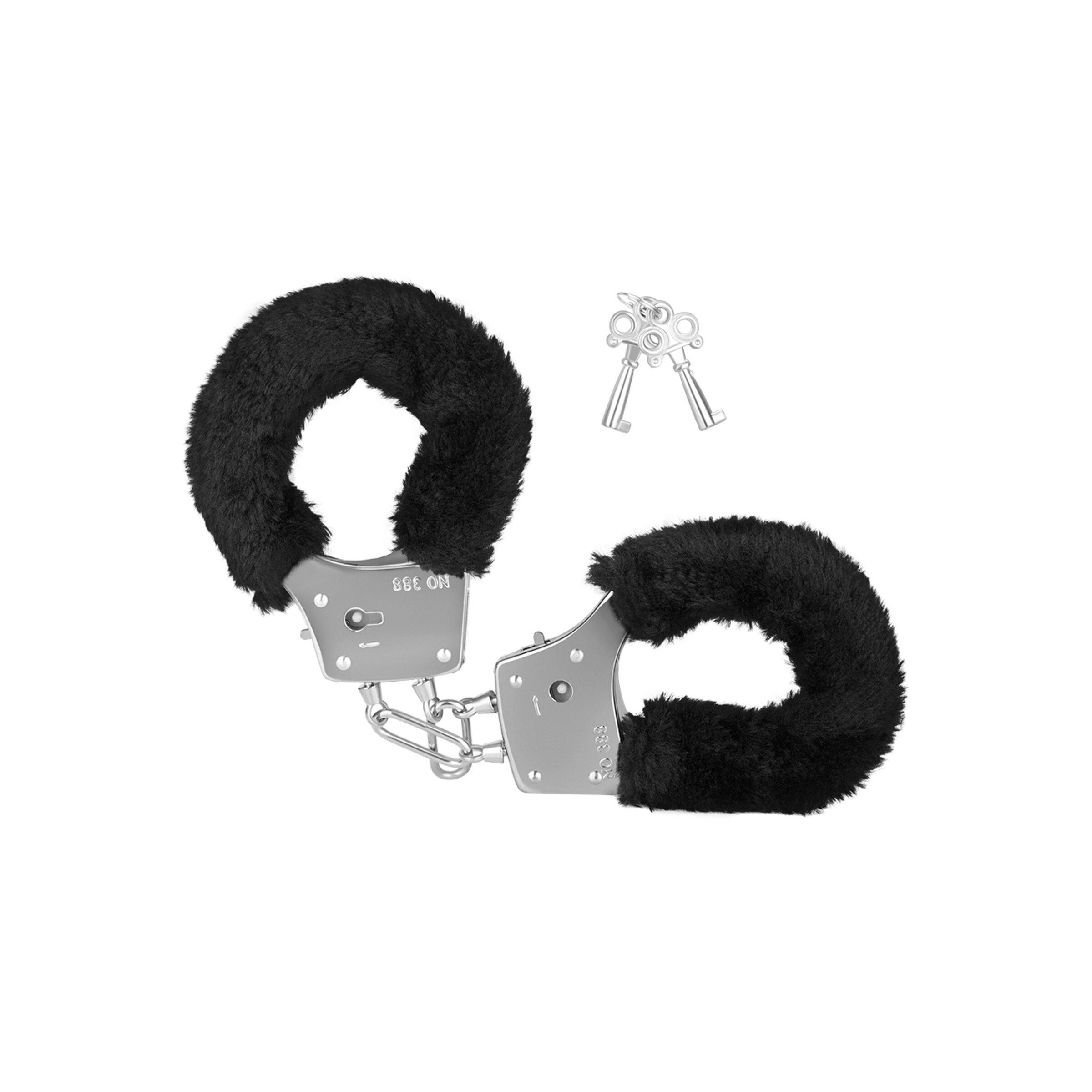 beginners-furry-cuffs-Zilver-Zwart-2