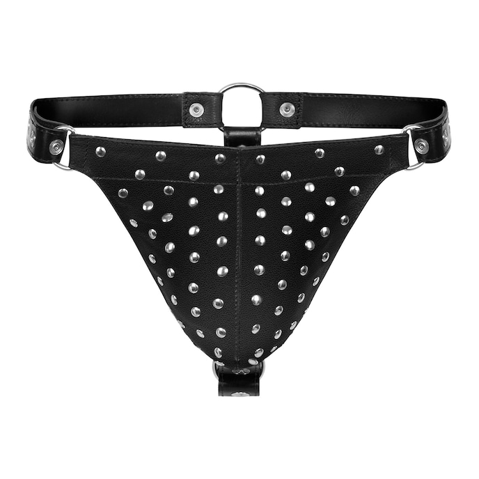 leder-string-met-klinknagels-Schwarz-1