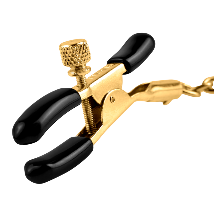 tepelklemmen-met-kettinkje-Gold-Schwarz-2