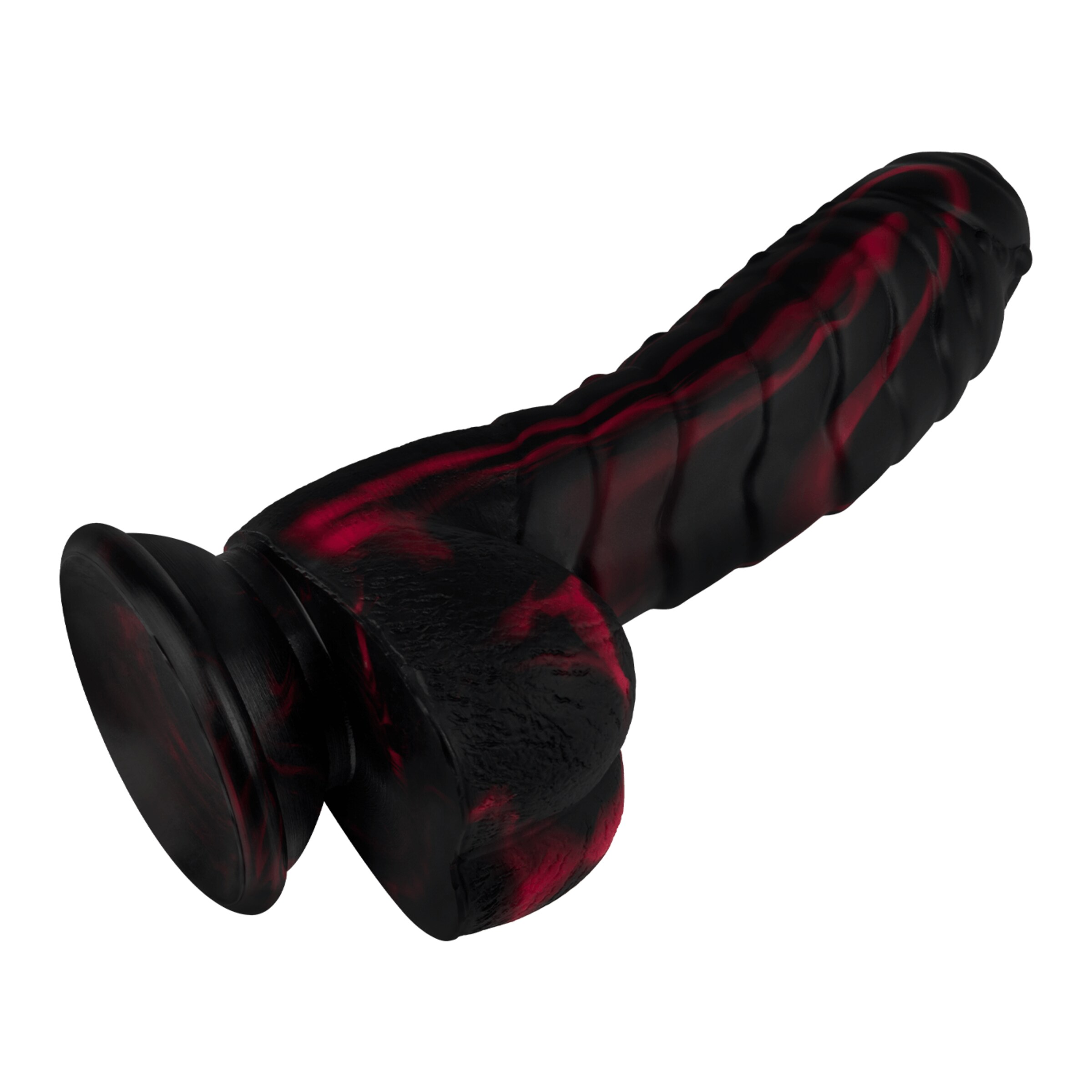 monsterdildo-van-siliconen-17-cm-Rood-Zwart-5