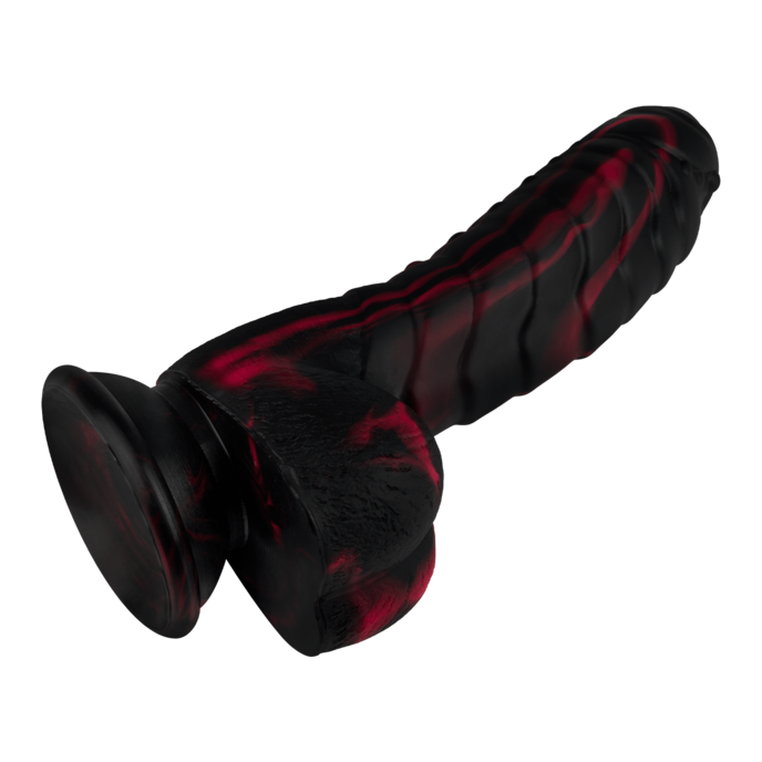 monsterdildo-van-siliconen-17-cm-Rood-Zwart-5