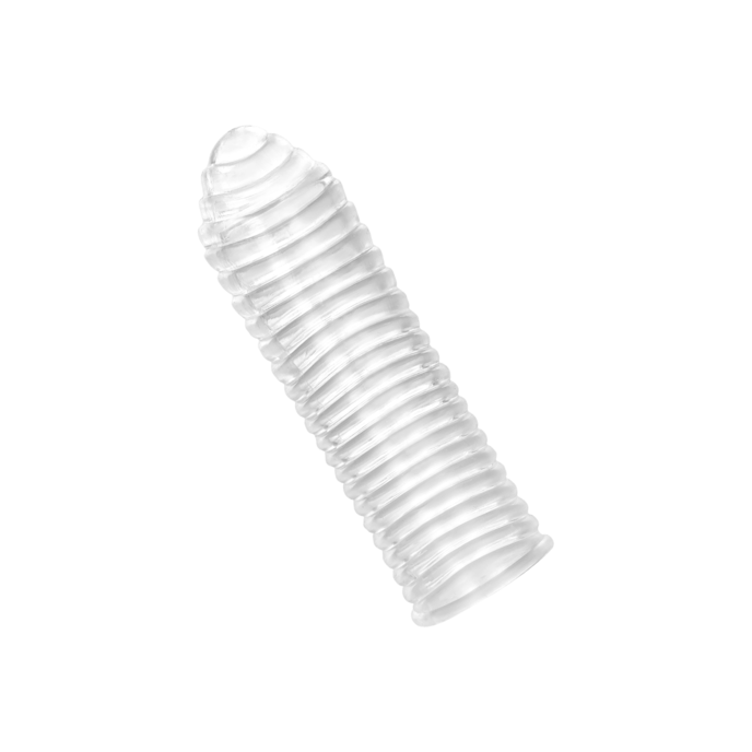 manchon-pénien-côtelé-12-5-cm-Transparent-1
