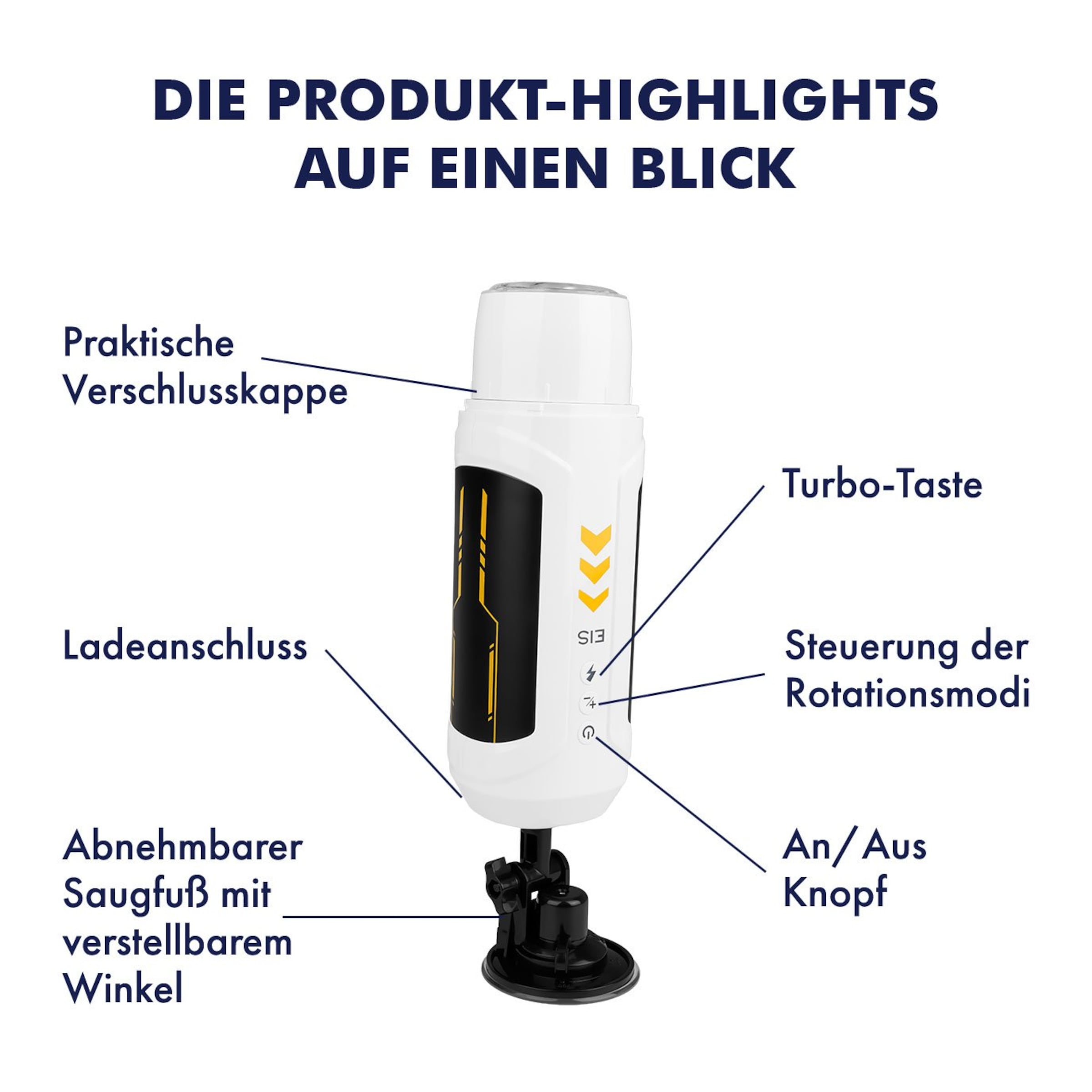 Masturbator Elektrischer Masturbator mit abnehmbarem Saugfu, 27,5 cm   online kaufen