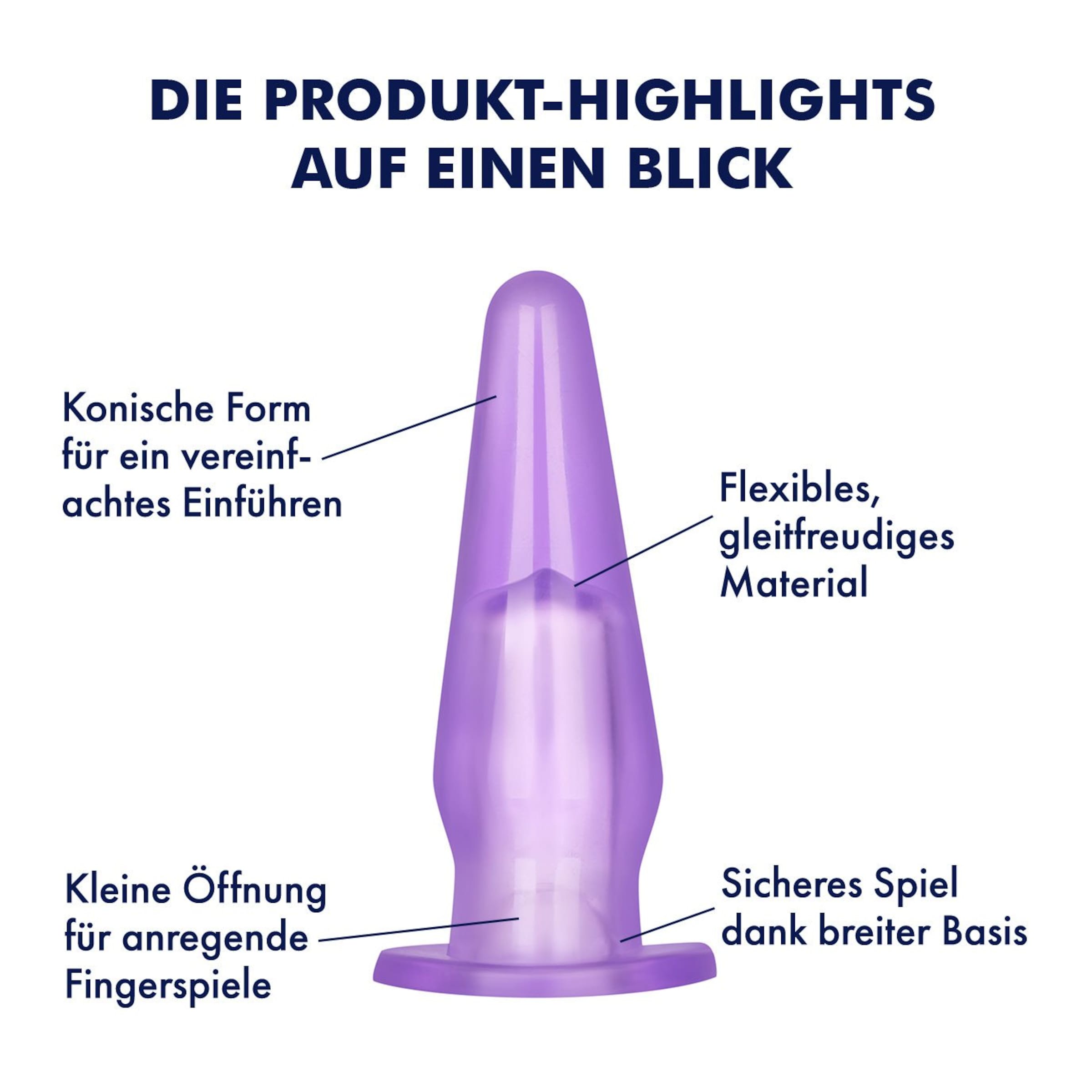 Analplug Zierlicher Analdildo, 7,5 cm Lila  online kaufen