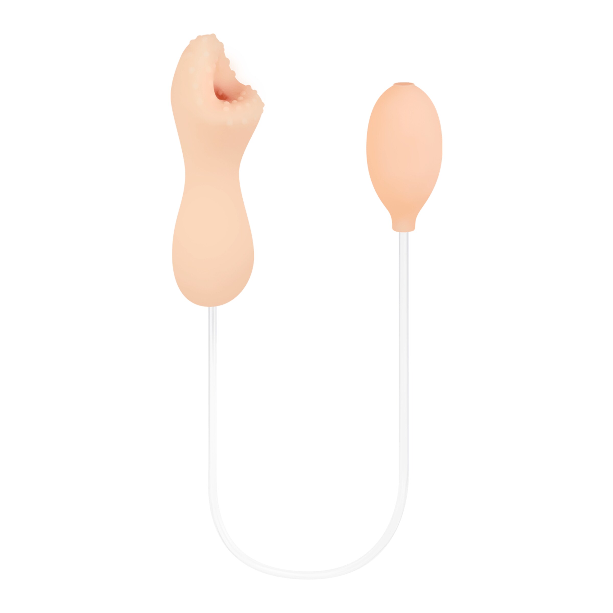 masturbateur-à-pression-avec-pompe-manuelle-15-cm-Naturel clair-2