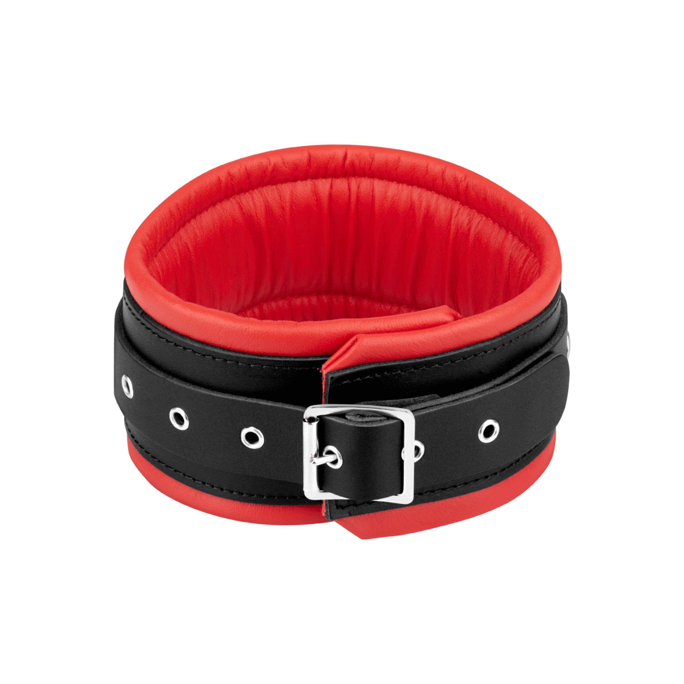 collier-rembourré-s/m-Noir-Rouge-4