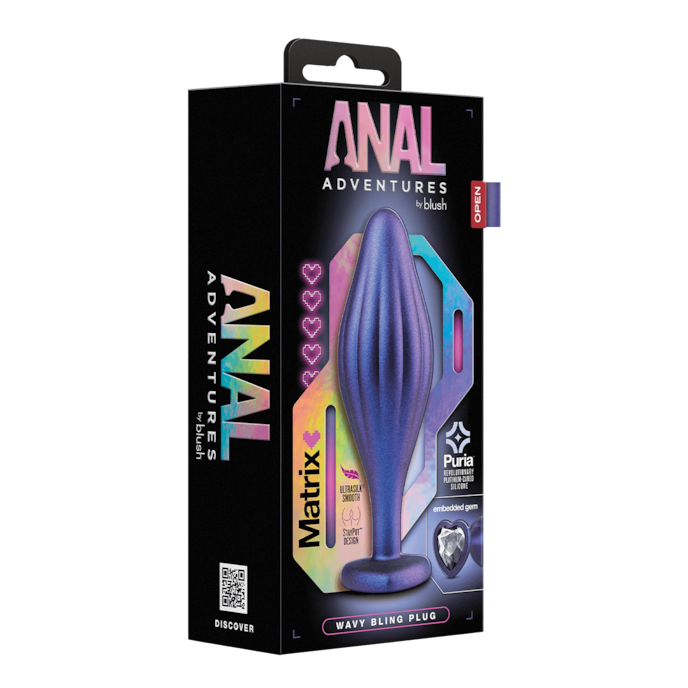 anal-adventures---matrix-wavy-bling-plug-11-4-cm-Violet-2