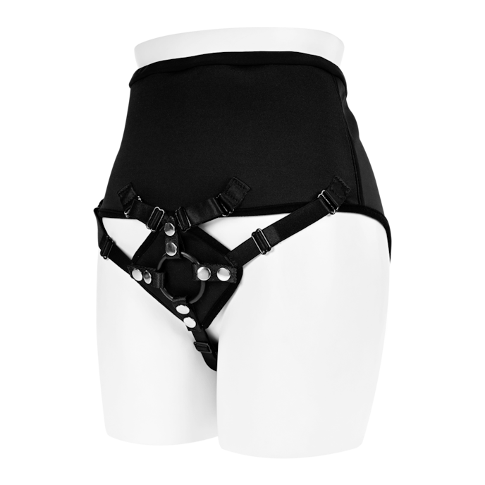 high-waisted-corset-strap-on-Zwart-4