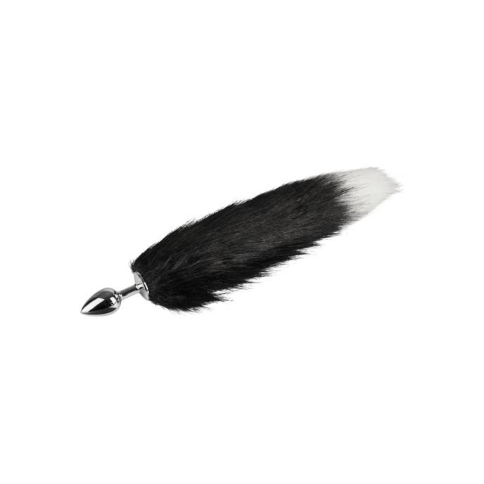plug-anal-avec-queue-de-renard-48-cm-Argent-Blanc-Noir-5