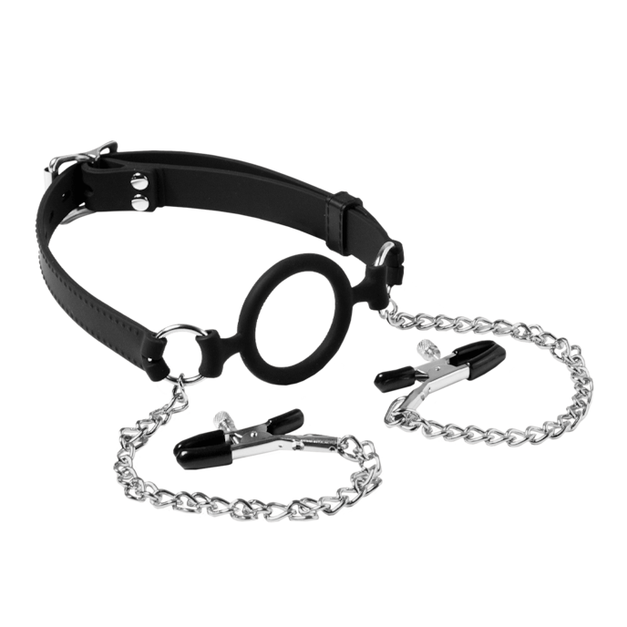 mondknevel-met-o-ring-en-tepelklemmen-Schwarz-1