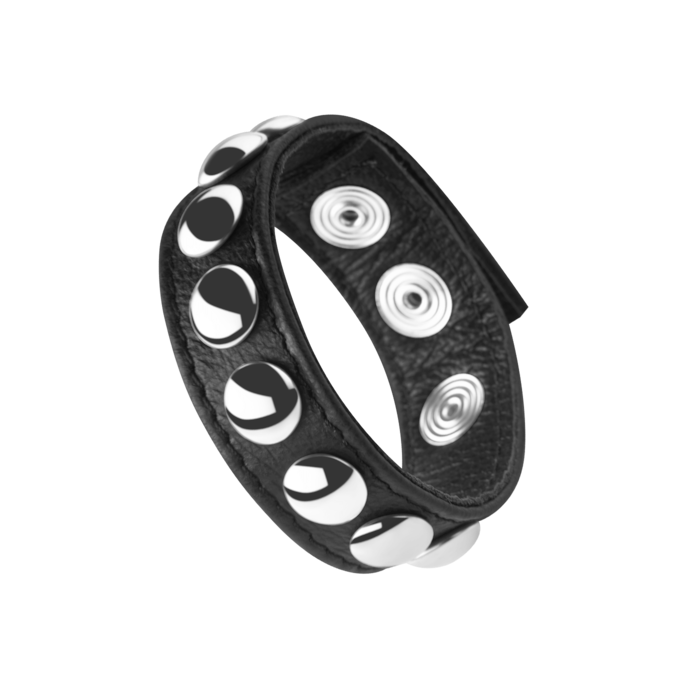 penisriem-met-studs-Zilver-Zwart-1