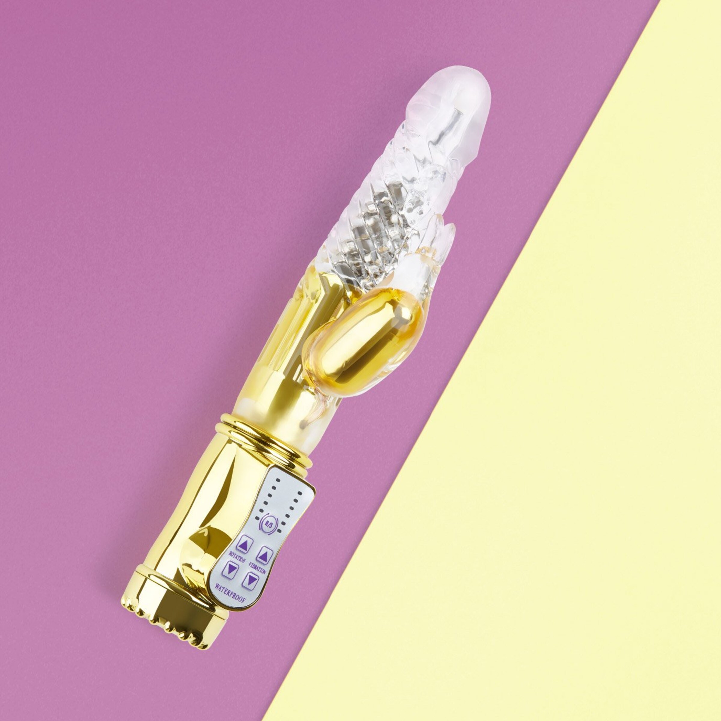roterende-parel-hy]vibrator-23-cm-Goud-Transparant-2