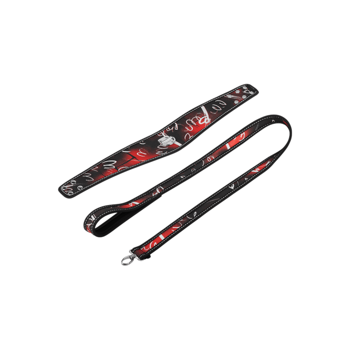 brede-halsband-met-riem-2-delen-Rood-Wit-Zwart-5