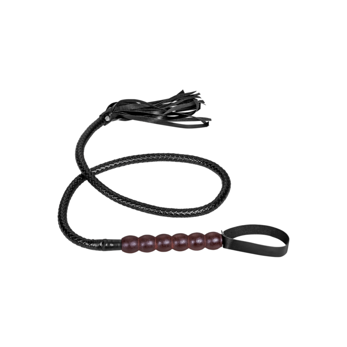 fouet-avec-poignée-en-boule-Brun-Noir-2