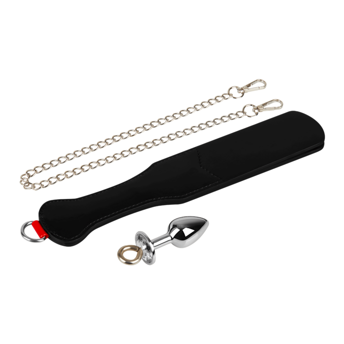 paddle-avec-plug-anal-amovible-Argent-Noir-3