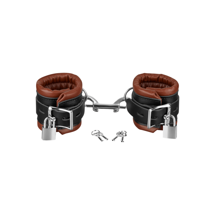 menottes-verrouillables-et-rembourrées-Brun-Noir-1