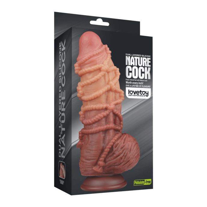 double-layered-nature-cock-24-cm-Brun naturel clair-Brun naturel foncé-6