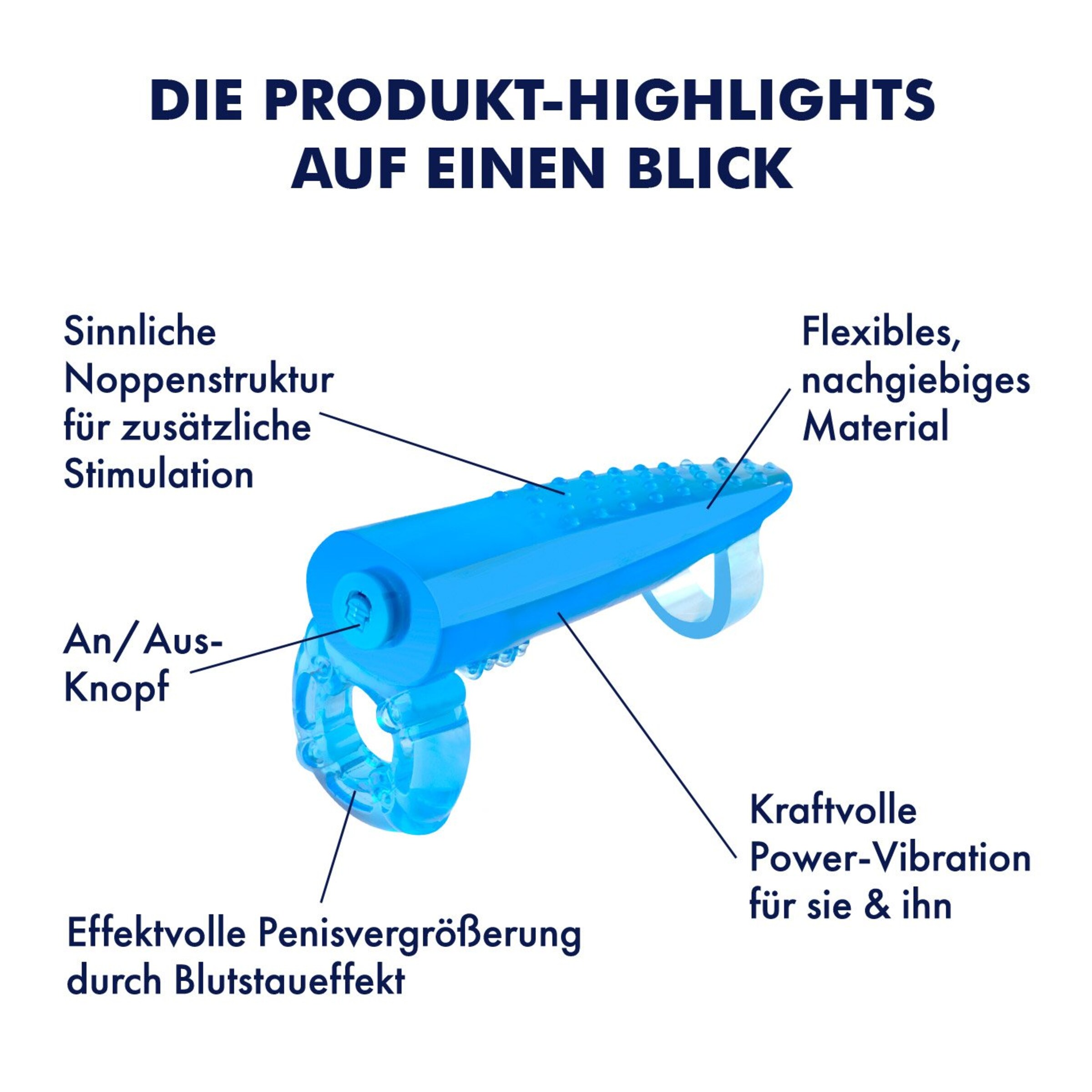 Penisvergrerer mit Vibrator blau  online kaufen