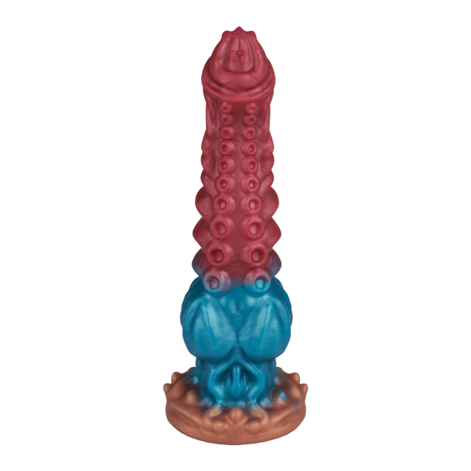 tentakel-dildo-met-opvallende-structuur-24-cm-Blauw-Goud-Rood-4