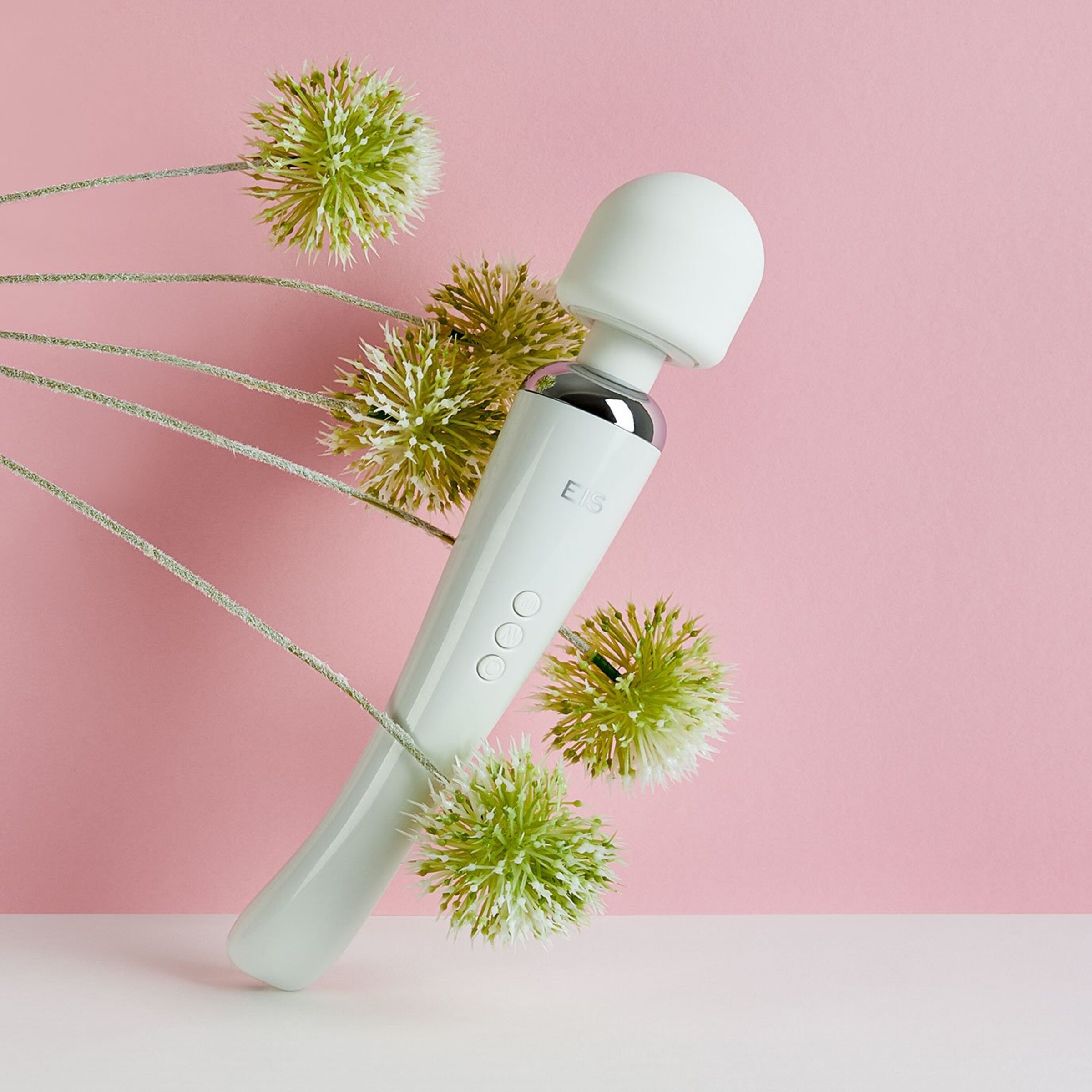 masseur-avec-tête-en-silicone-29-5-cm-Argent-Blanc-2