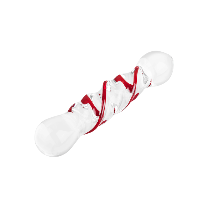 gode-en-verre-avec-structure-en-spirale-18-cm-Rouge-Transparent-2