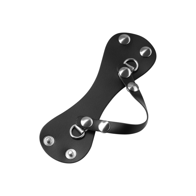 eikelmanchet-met-riemen-Zwart-7