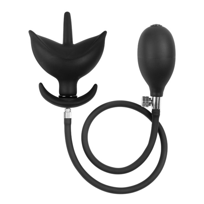 latex-play---inflatable-anal-tulip-shaped-plug-with-pump-11-cm-Noir-2