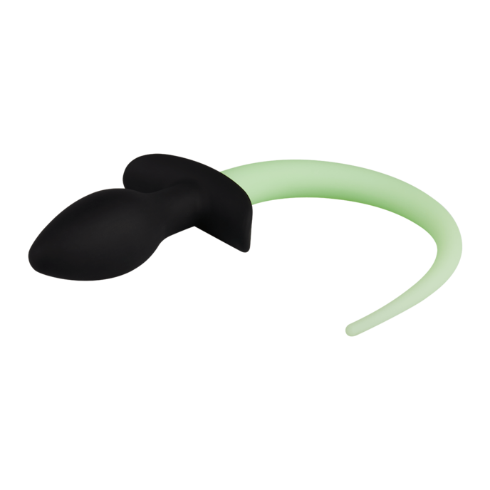 plug-anal-en-silicone-avec-queue-28-cm-Noir-Vert néon-6
