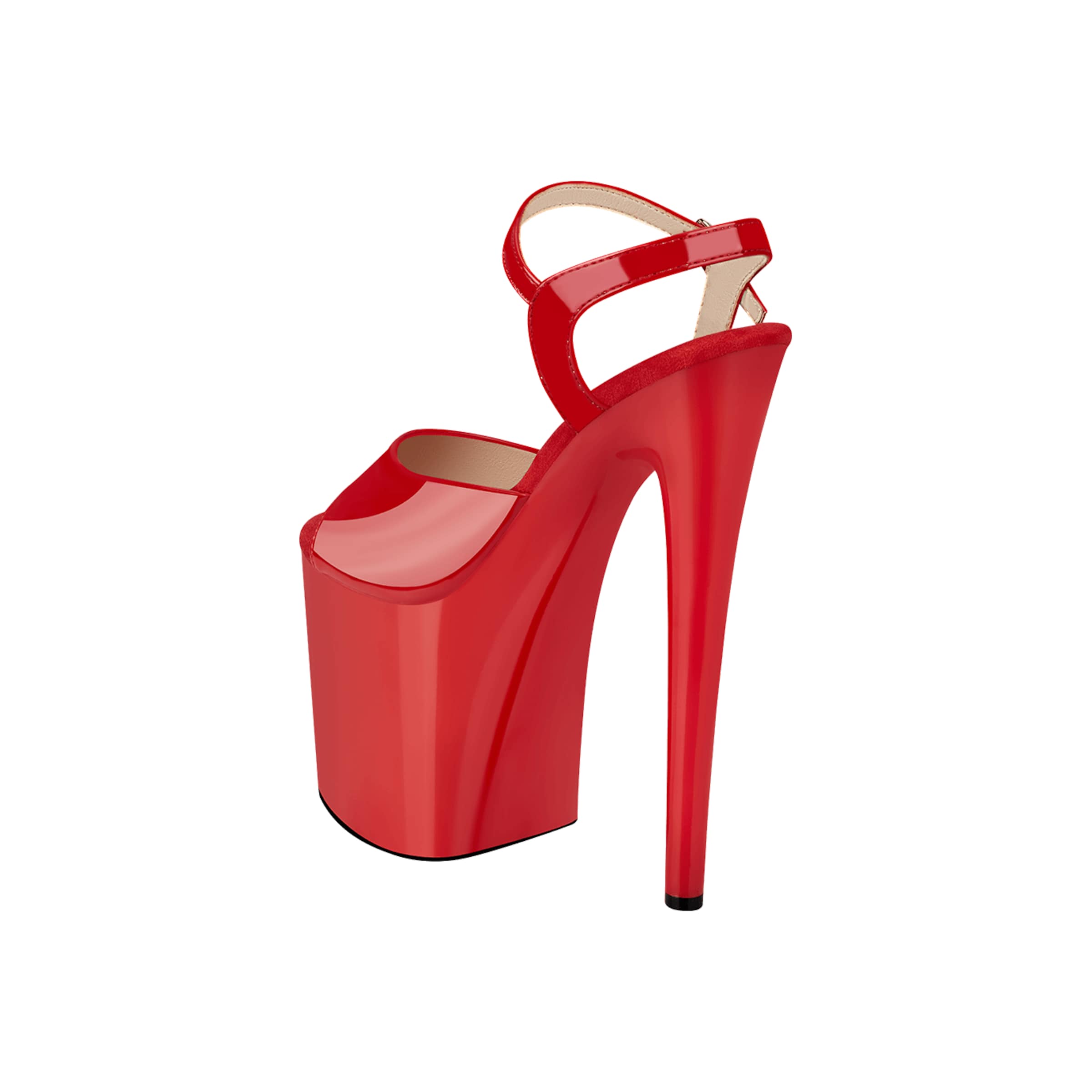 sandales-à-plateau-séduisantes-Rouge-6