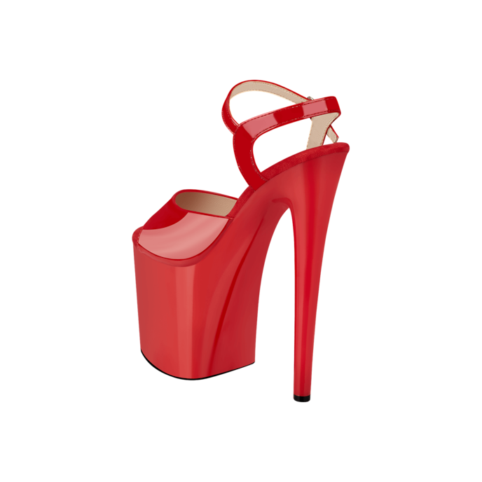 sandales-à-plateau-séduisantes-Rouge-6