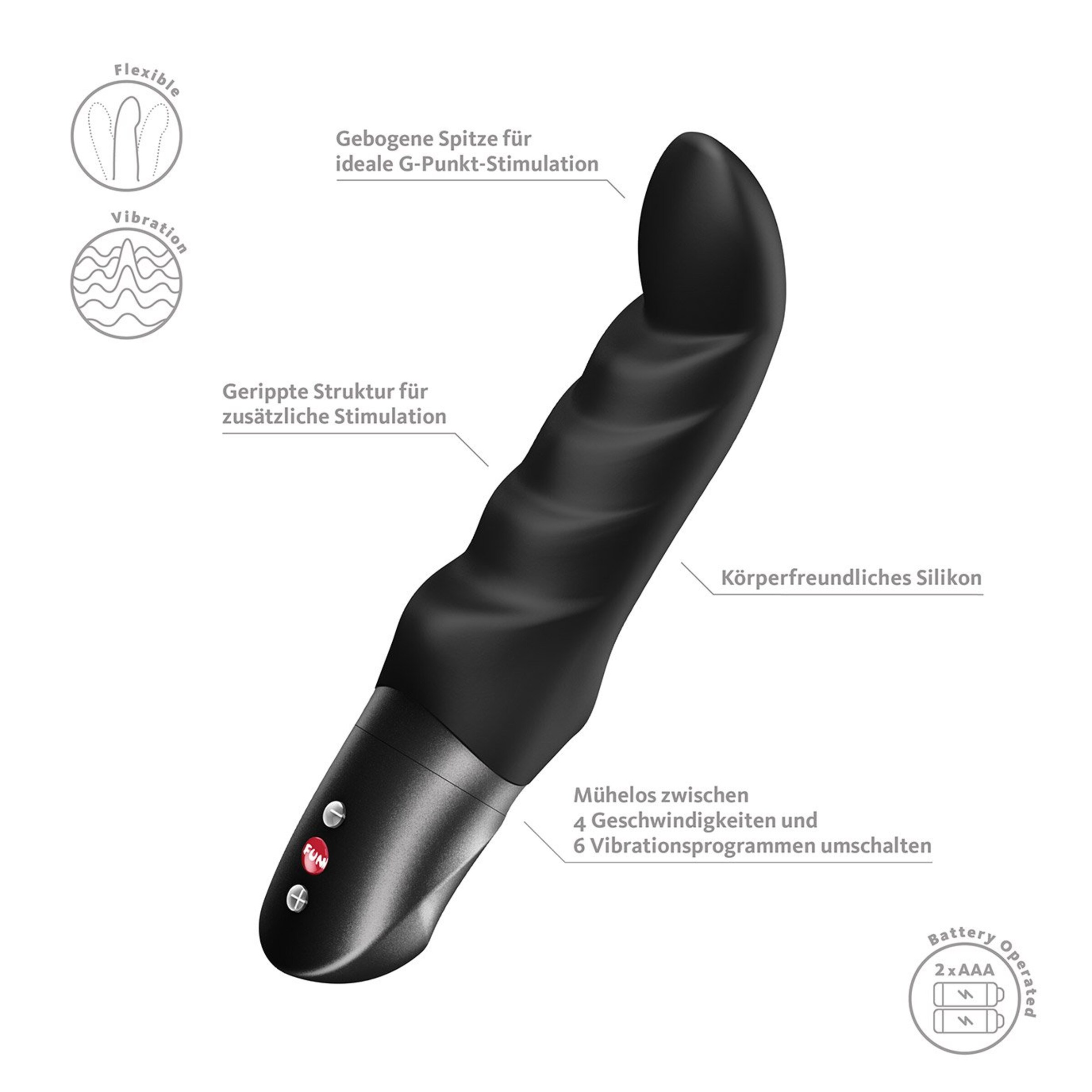 G-Punkt-Vibrator Fun Factory 'Abby G', 19 cm schwarz ❤️ online kaufen