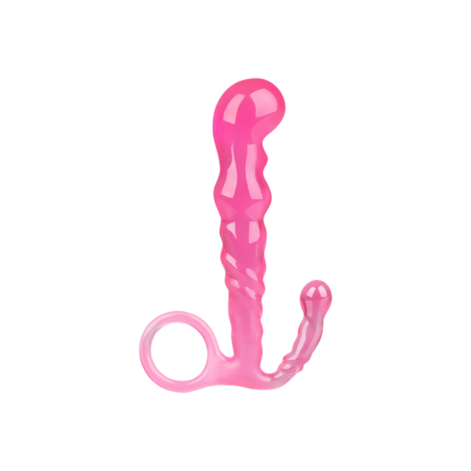 smalle-anaaldildo-met-golvende-structuur-12-cm-Pink-3