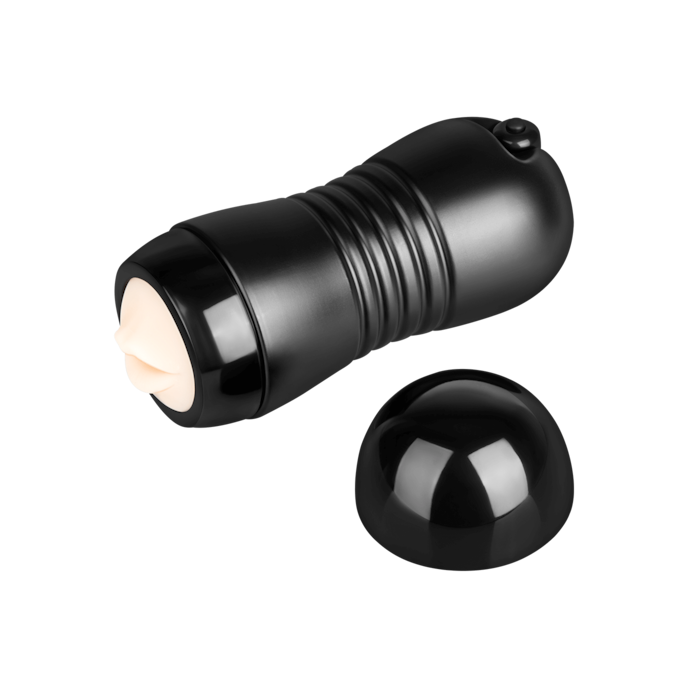 vibrating-stroker-oral-Brun naturel clair-Noir-4