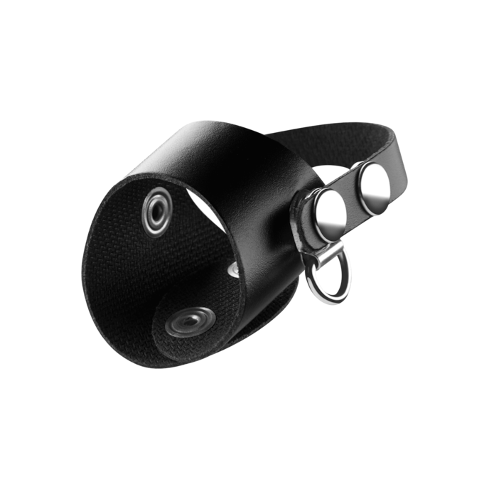 eikelmanchet-met-riemen-Zwart-2